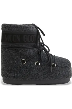 Moon Boot Para mulher. 80D1409590 Botins Icon Low Felt em pele (42/44), Couro, Plano, Cordão, Casual