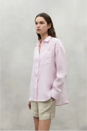 ECOALF Para mulher. MCWGASRDARAI0709S24-282 Camisa cor-de- Daria (M), Casual, Linho, Manga comprida