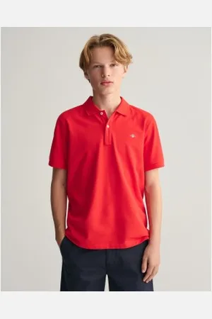 GANT Unisex para criança. 902553 Pólo pique escudo (9/10años= 134/140cm), Casual, Algodão, Manga curta, moda infantil