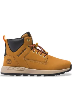 Timberland Unisex para criança. TB0A642H2311 Botins Killington Trekker Mid Lace Up em pele castanha (37), Couro, Marrom, Plano, Cordão, Casu