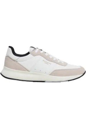 Hackett Para homem. HMS21387 Ténis de couro H-Runner Essex bege (40), Branco, Plano, Cordão, Casual
