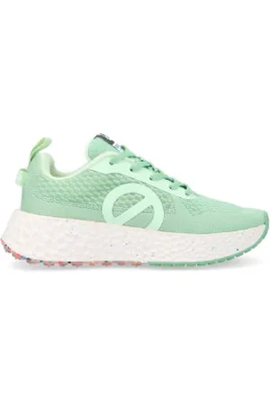 No Name Para mulher. LNVDMS0 Sapatos de poliéster reciclado Carter Fly green (37), Plano, Cordão, Casual, , Sustentável