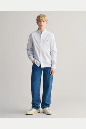 GANT Para menino. 910096 Calças de ganga de corte descontraído azuis (9Años= 134cm), , Casual, Algodão, Denim, moda infantil