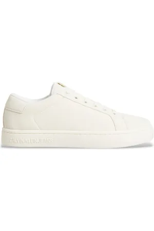 Calvin Klein Para homem. YM0YM01163 Sapatilhas Classic Cupsole brancas (41), , Plano, Cordão, Casual