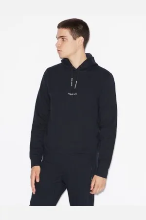 Armani Exchange Para homem. 8NZM94ZJKRZ1510 Camisola casual azul-marinho (L), Algodão, Manga comprida