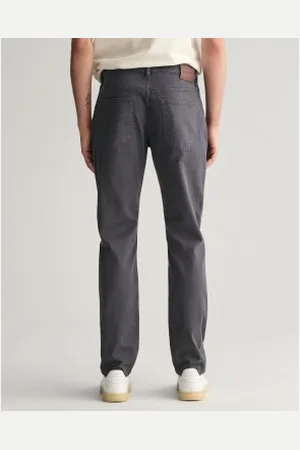 GANT Para homem. 1000262 Calças de ganga de corte justo Desert cinzento (34/32), Casual, Cinza, Algodão, Denim