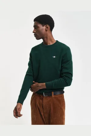GANT Para homem. 8050283 Camisola de gola redonda em lã de cordeiro extrafina (L), Casual