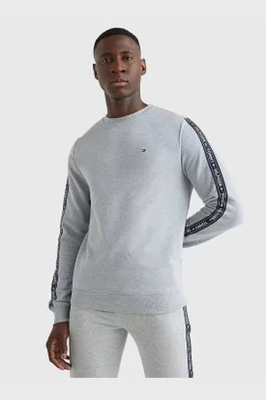 Tommy Hilfiger Para homem. UM0UM00705 Top de treino LS HWK cinzento (S), Casual, Cinza, Algodão, Manga comprida