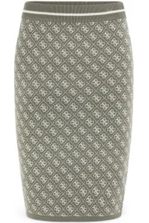 Guess Para mulher. W4BD53Z37K0 Saia midi de malha com logótipo 4g (XS), Casual, Viscoso