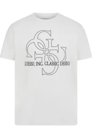 Guess Para homem. M5RI59K9RM1 T-shirt clássica Quattro branca (L), , Casual, Algodão, Manga curta