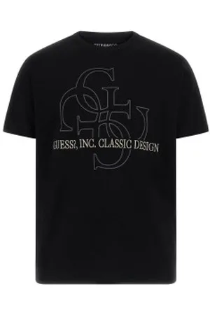 Guess Para homem. M5RI59K9RM1 T-shirt clássica Quattro preta (S), , Casual, Algodão, Manga curta