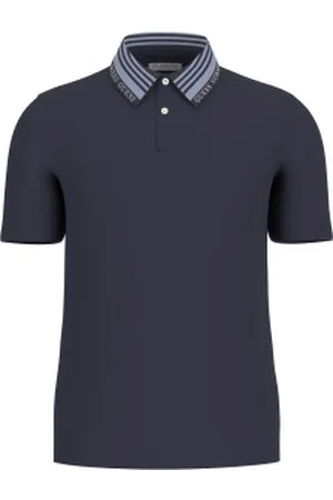 Guess Para homem. M5RP60K7O64 Pólo Lyle azul-marinho (S), Casual, Algodão, Manga curta