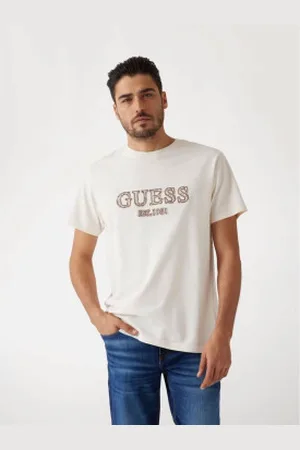 Guess Para homem. M5RI23K8FQ4 T-shirt com logótipo bordado a (S), Casual, Algodão, Manga curta