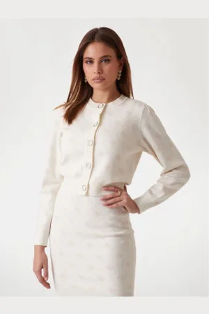 Guess Para mulher. W4BR0DZ3JD2 Casaco de malha de lã com logótipo 4g (L), Casual, Poliéster