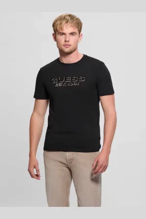 Guess Para homem. M5RI50K9RM1 T-shirt com logótipo de veludo (S), Casual, Algodão, Manga curta