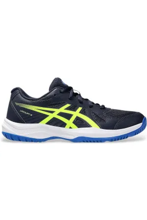 Asics Unisex para criança. 1074A045 Sapatos Upcourt 6 GS azul marinho (35.5), Plano, Cordão, Esportivo, Multisport, moda infantil