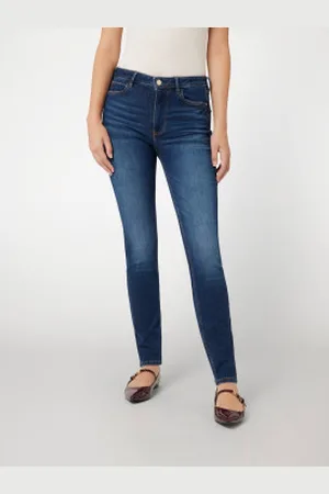 Guess Para mulher. W2YA46D4Q03 Calças de ganga skinny 1981 azuis (26), , Casual, Algodão, Denim