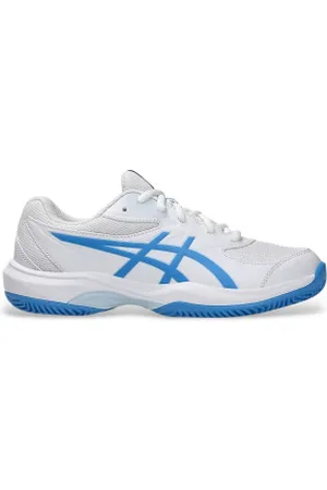 Asics Unisex para criança. 1044A082 Sapatilhas Gel-Game GS Clay/Oc branco (36), Plano, Cordão, Esportivo, Tênis / Paddle tennis, Multisport