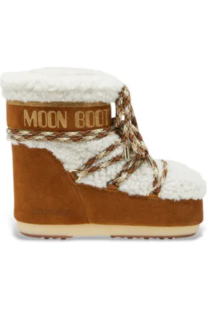 Moon Boot Para mulher. 80D1409580 Lab69 Icon Low botas castanhas em lã (39/41), Marrom, Plano, Cordão, Casual, Neve