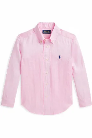 Ralph Lauren Para menino. 322967600002 Camisa de linho cor-de- (5años=109/116cm), Casual, Manga comprida, moda infantil