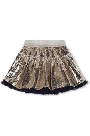 Billieblush Para menina. U20641 Saia de lantejoulas douradas reversíveis (10Años= 138cm), , Casual, Viscoso, moda infantil