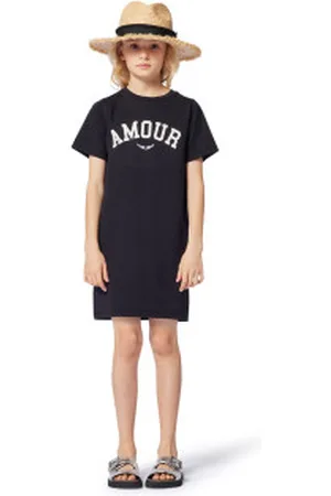 Zadig & Voltaire Unisex para criança. X60336 Vestido tipo t-shirt com estampado com slogan (4Años= 102cm), Casual, Manga curta, moda i