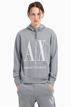 Armani Exchange Para homem. 8NZMPCZJ1ZZ3930 Camisola com capuz cinzenta (S), Casual, , Algodão