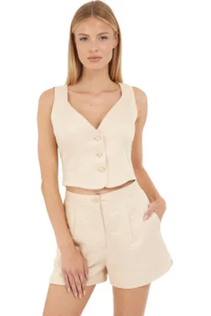 Guess Para mulher. W5GH71WH5F0 Colete Camille (XS), Casual, Viscoso