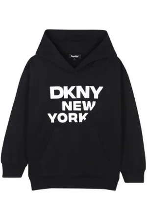DKNY Unisex para criança. D62248 Sweatshirt com impressão do logótipo em (4Años= 102cm), Casual, Algodão, moda infantil