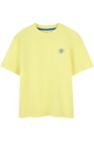 Timberland Unisex para criança. T60424 T-shirt de manga curta amarela (4Años= 102cm), Casual, , moda infantil