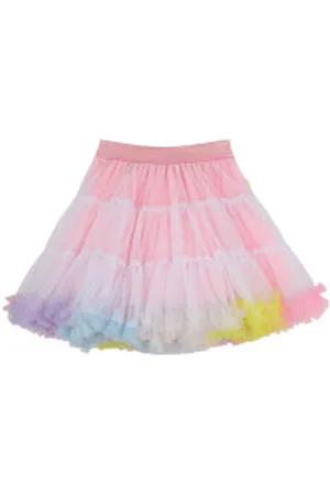 Billieblush Unisex para criança. U21039 Tutu com bainha cor-de- em contraste (2años= 86cm), Casual, Poliéster, moda infantil