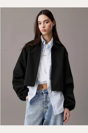 Calvin Klein Para mulher. J20J225213 Casaco com corte em nylon Soft Tech (L), Casual, Poliamida
