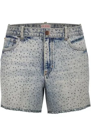 Guess Para mulher. W5GD74D5LQ2 Calções midi descontraídos cinzentos (28), Casual, Algodão