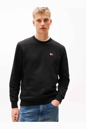 Tommy Hilfiger Para homem. DM0DM20660 Camisola de lã com remendo Tommy com remendo Tommy (L), Casual, Algodão