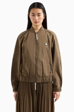 Armani Exchange Para mulher. XW000216AF10853U6199 Casaco blouson castanho (M), , Casual, Poliamida