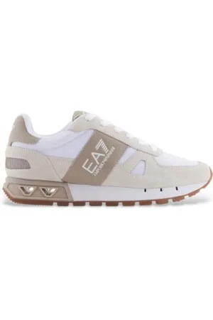 EA7 Unisex. X8X151_XK354 Sapatilhas bege Black & White Legacy (44 2/3), Plano, Cordão, Casual