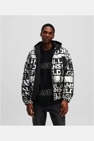 Karl Lagerfeld Para homem. A1M15007 Casaco Midnight (S), Branco, Casual, Polister Reciclado, Sustentável