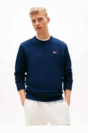 Tommy Hilfiger Para homem. DM0DM20660 Camisola de pelúcia Tommy com emblema Tommy (L), Casual, Algodão