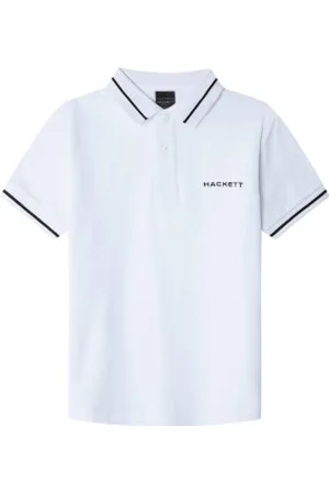 Hackett Para menino. HK561612 Pólo desportivo de corte clássico (11años= 146cm), Casual, Algodão, Manga curta, moda infantil