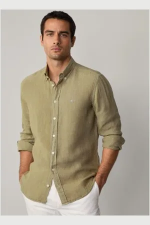 Hackett Para homem. HM3010264 Camisa de corte à medida (XS), Casual, Linho, Manga comprida