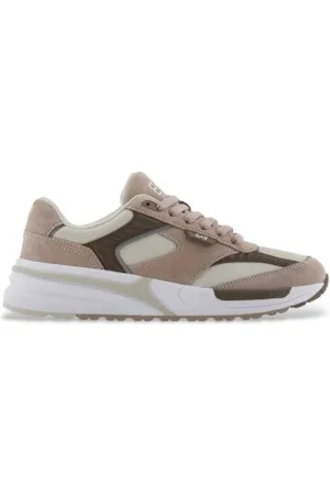 EA7 Unisex. X8X240_XK434 Sapatilhas de couro bege Carter (46), Plano, Cordão, Casual, Esportivo, Multisport