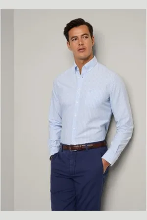 Hackett Para homem. HM3010255 Camisa oxford de corte à medida (S), Casual, Algodão, Manga comprida