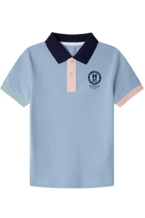Hackett Para menino. HK561597 Pólo de corte clássico (13años= 157cm), Casual, Algodão, Manga curta, moda infantil
