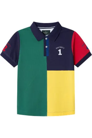 Hackett Para menino. HK561598 Pólo Heritage de corte clássico (15años= 170cm), Casual, Algodão, Manga curta, moda infan