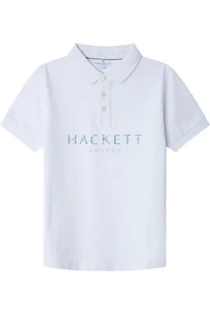 Hackett Para menino. HK561593 Pólo de corte clássico branco (13años= 157cm), Casual, Algodão, Manga curta, moda infantil