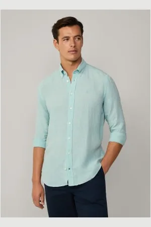 Hackett Para homem. HM3010264 Camisa de corte à medida (M), Casual, Linho, Manga comprida