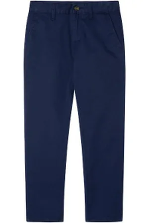Hackett Para menino. HK210771 Calças Chino de corte largo azul-marinho (2años= 92cm), Casual, Algodão, moda infantil