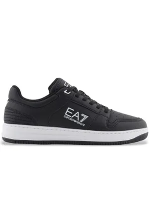 EA7 Unisex. X8X189_XK404 Sapatos de skate pretos (35 1/3), Plano, Cordão, Casual, Esportivo, Multisport