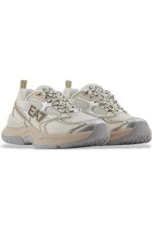 EA7 Unisex. X8X249_XK446 Sapatilhas Predator em pele (44), Couro, Plano, Cordão, Casual, Esportivo, Multisport