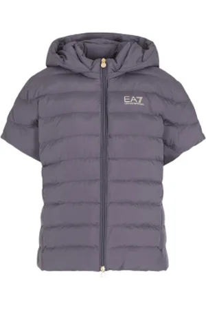 EA7 Para mulher. 7W000090_AF12476 Casaco com capuz de nylon Core Lady cinzento (L), Casual, Esportivo, , Multisport, Poliéster, Manga c